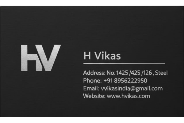 H Vikas Business Card
